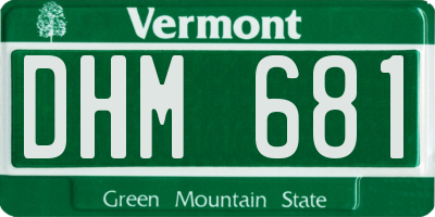 VT license plate DHM681