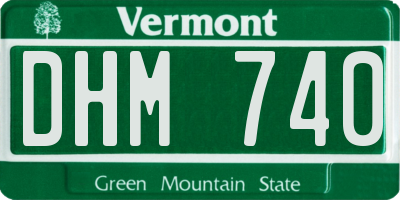 VT license plate DHM740