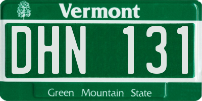 VT license plate DHN131