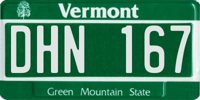VT license plate DHN167