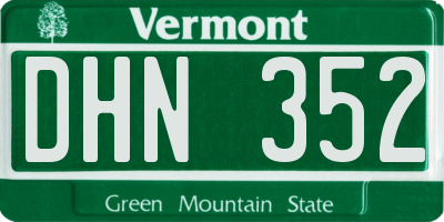 VT license plate DHN352
