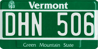 VT license plate DHN506