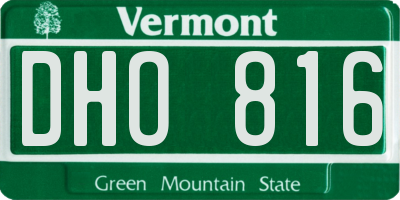 VT license plate DHO816