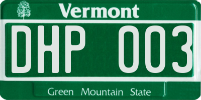 VT license plate DHP003