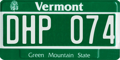 VT license plate DHP074