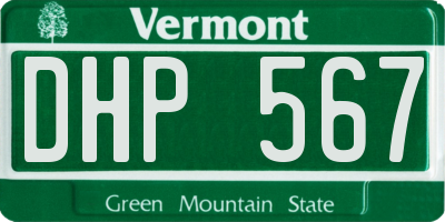VT license plate DHP567