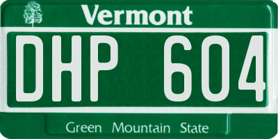 VT license plate DHP604