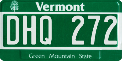VT license plate DHQ272