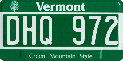 VT license plate DHQ972