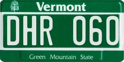 VT license plate DHR060