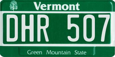 VT license plate DHR507
