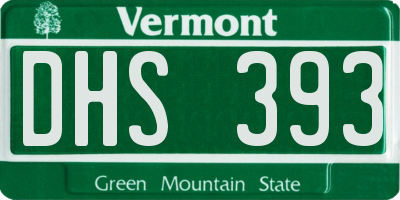 VT license plate DHS393