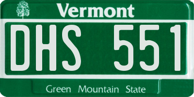 VT license plate DHS551