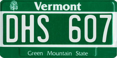 VT license plate DHS607