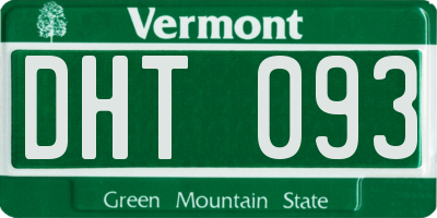 VT license plate DHT093