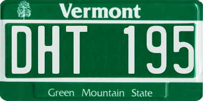 VT license plate DHT195