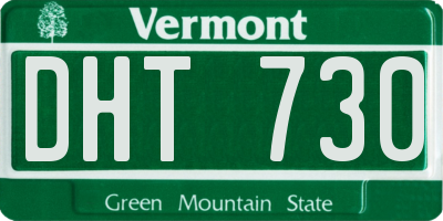 VT license plate DHT730