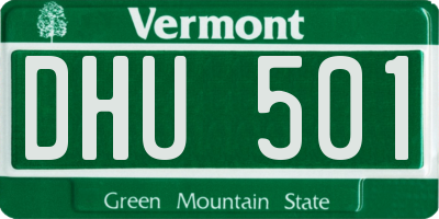 VT license plate DHU501