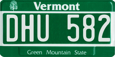 VT license plate DHU582