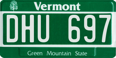 VT license plate DHU697