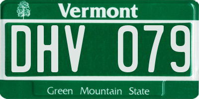 VT license plate DHV079