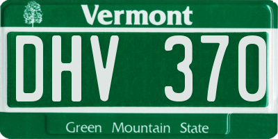VT license plate DHV370