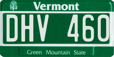 VT license plate DHV460