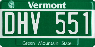 VT license plate DHV551