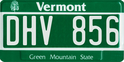 VT license plate DHV856