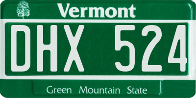 VT license plate DHX524