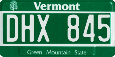 VT license plate DHX845