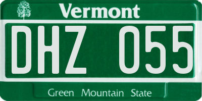 VT license plate DHZ055