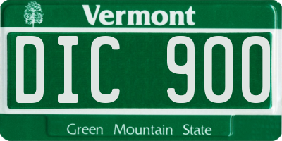 VT license plate DIC900