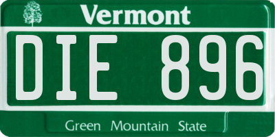 VT license plate DIE896