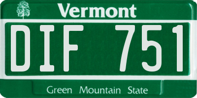 VT license plate DIF751