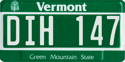 VT license plate DIH147