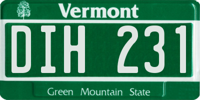 VT license plate DIH231
