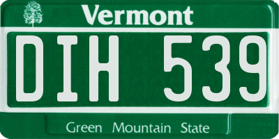 VT license plate DIH539
