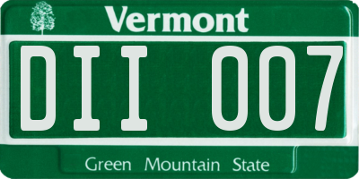 VT license plate DII007