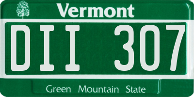 VT license plate DII307
