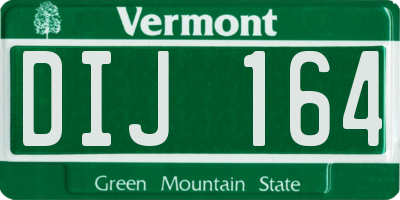 VT license plate DIJ164