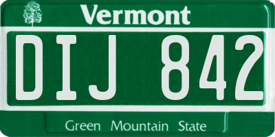 VT license plate DIJ842