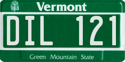VT license plate DIL121