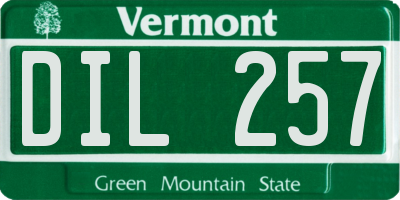VT license plate DIL257