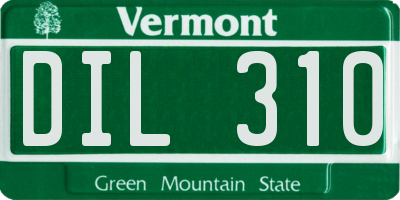 VT license plate DIL310