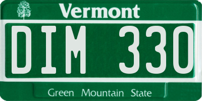 VT license plate DIM330