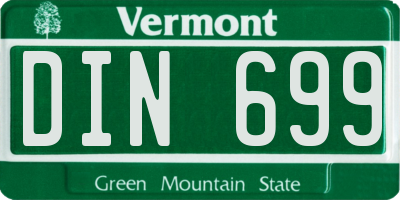 VT license plate DIN699