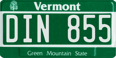 VT license plate DIN855