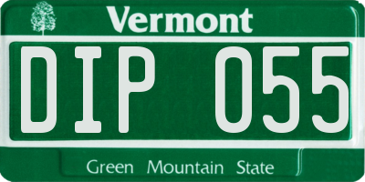 VT license plate DIP055