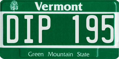 VT license plate DIP195
